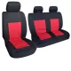 Husă scaune furgon 1+2 - spumă groasă de 5 mm - culoare negru-roșu