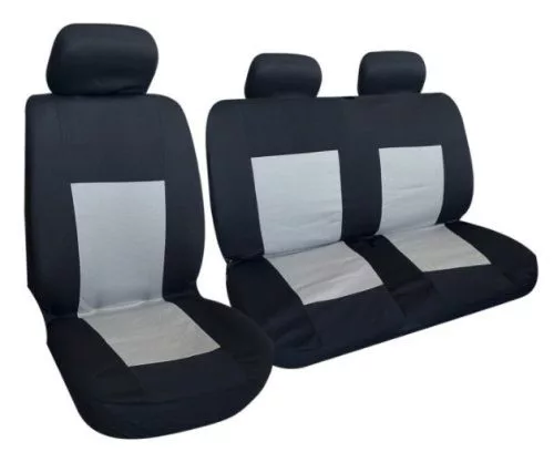 Husă scaune furgon 1+2 - spumă groasă de 5 mm - culoare negru-gri