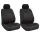 Set 2 huse universale pentru scaun cu airbag - model negru/roșu