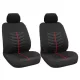 Set 2 huse universale pentru scaun cu airbag - model negru/roșu