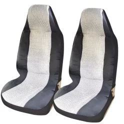   Set 2 bucăți huse de scaun pentru autoturisme și camioane, model alb-negru
