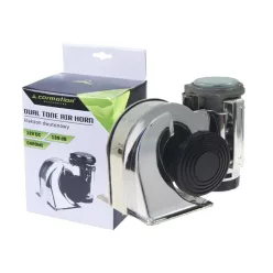 Claxon (sirenă) 12V cu compresor, extra puternic, cromat