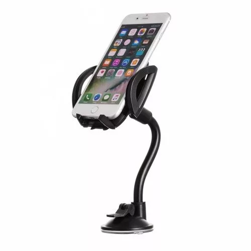Suport universal pentru telefon auto pentru parbriz, cu braț lung flexibil