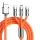 Cablu de date și încărcare rapidă 3 în 1 din silicon - 6A 12-24V 120W
