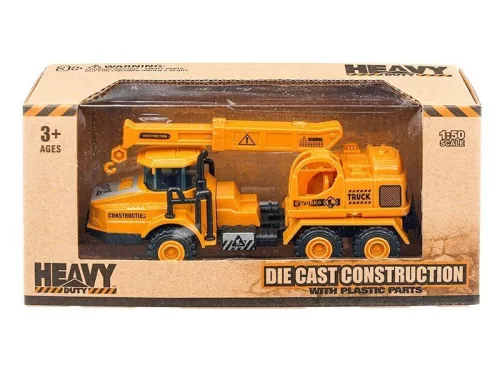 Model de vehicul de construcții cu macara (1:50)