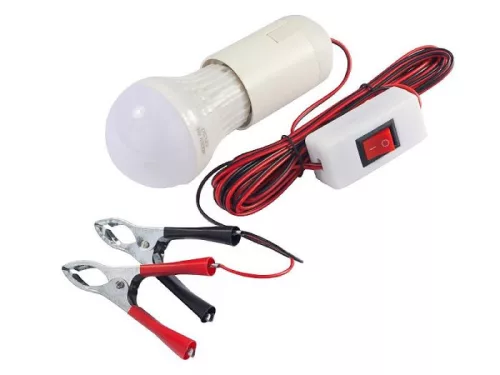 Lampă LED 12V cu clemă crocodil