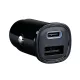 Încărcător auto pentru priză de brichetă 12-24V USB A+C