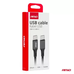 Cablu de încărcare rapidă USB-C/USB-C 200 cm 60W