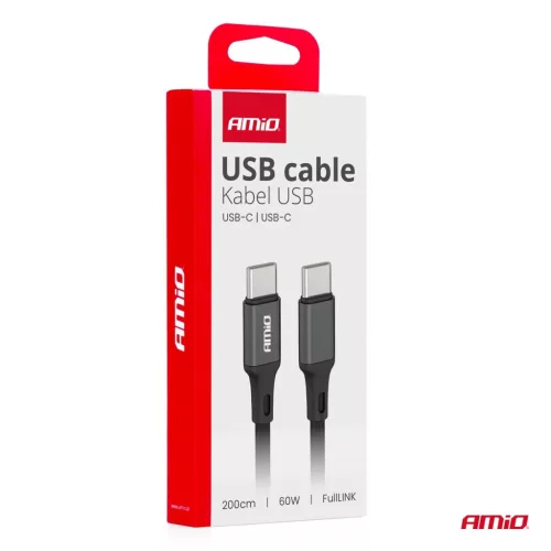 Cablu de încărcare rapidă USB-C/USB-C 200 cm 60W