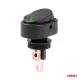 Comutator basculant oval 12/24V 20A (cu lumină verde)