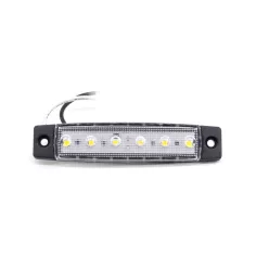 Lampă de poziție albă cu 6 LED-uri 24V