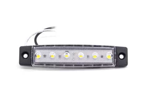 Lampă de poziție albă cu 6 LED-uri 24V