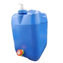  Canistră de apă cu dozator de săpun 10L (albastră) cu robinet din plastic