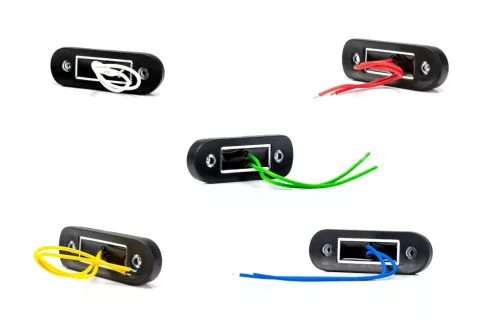 Lampă de poziție verde, 4 LED, 12-30V