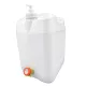 Canistră de apă cu dozator de săpun 10L (albă), cu robinet din plastic