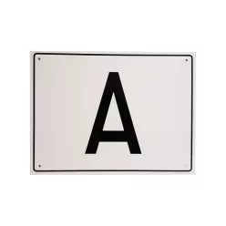   TABLA, PLACA REFLECTORIZANTA CU LITERA "A" DESEURI PERICULOASE (300x400)