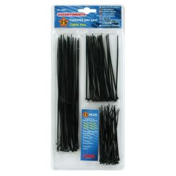 Set de legături pentru cabluri 75pcs (negru)