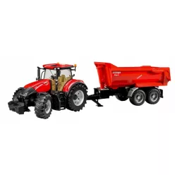 Case IH Optum 300 CVX cu remorcă cu perete lateral