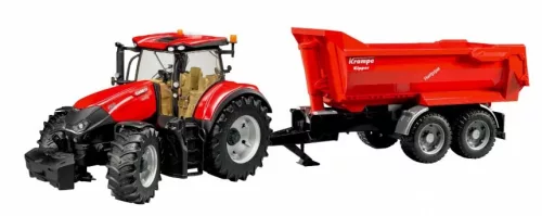 Case IH Optum 300 CVX cu remorcă cu perete lateral