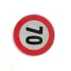Autocolant reflectorizant cu limitator de viteză mare 70