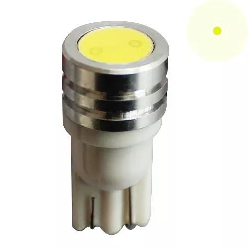 Bec LED T10 12/24V (1smd galben extra luminos) 2pcs