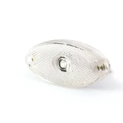 LED alb oval indicator de lățime 12/24V