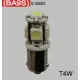 Bec LED BA9S T4W 24V (5smd - alb) 2pcs