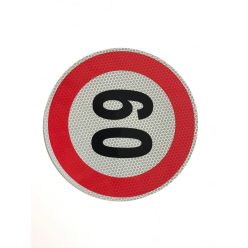 Autocolant reflectorizant cu limitator de viteză mare 60
