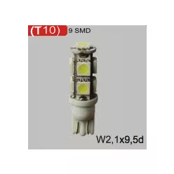 Bec LED T10 24V (9smd-alb) 2pcs