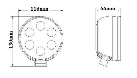 Lampă de lucru 6 LED (cu carcasă din cauciuc)