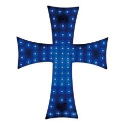 Cruce LED iluminată (albastru)