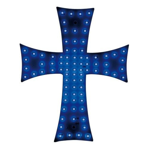 Cruce LED iluminată (albastru)