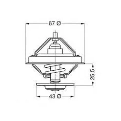 Termostat Vernet 83°C