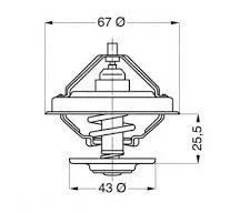 Termostat Vernet 83°C
