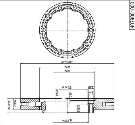 Disc de frână Saf 19,5"