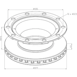 Disc de frână BPW FI377