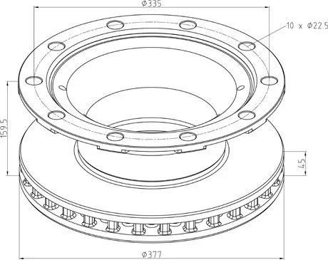 Disc de frână BPW FI377