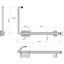 Suport pentru ușa remorcii 485mm