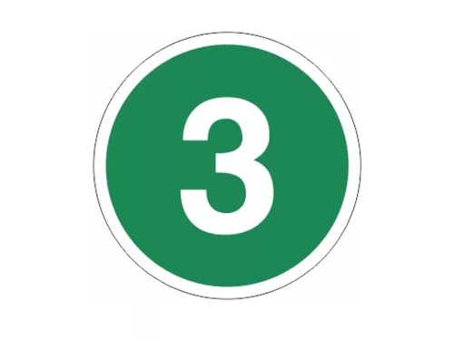 AUTOCOLANT LITERA 3 EURO 3  (22cm)