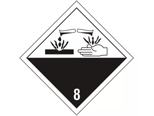 AUTOCOLANT ADR 8 (SUBSTANTE COROZIVE ) 300x300mm