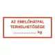 AUTOCOLANT "AZ EMELŐHÁTFAL TERHELHETŐSÉGE"