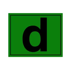 AUTOCOLANT LITERA "d"