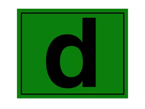 AUTOCOLANT LITERA "d"