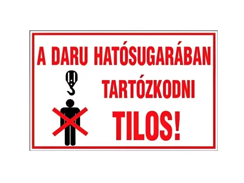 AUTOCOLANT "DARU HAT. SUGARÁBAN TART. TILOS"