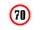 AUTOCOLANT LIMITATOR VITEZA 70 (MARE)