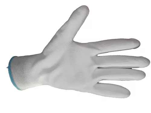 MANUSA DE PROTECTIE DIN POLIESTER ALB + IMERSATE (MARIMEA 11)