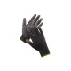 MANUSA DE PROTECTIE DIN POLIESTER + NEGRU IMERSATA (MARIMEA 10) HS-04-003