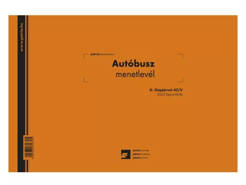 FORMULAR AUTOBUS DGJ42/V 2P (50x2PAGINI)