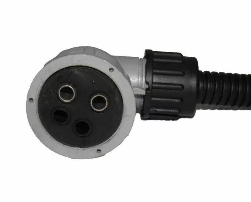 Conector filetat cu 4 poli cu 2 fire