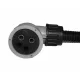 Conector filetat cu 4 poli cu 2 fire
